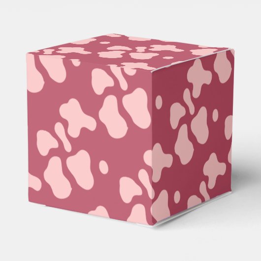 ロデオ女性のカーボーイピンクカウプリントベビーシャワー フェイバーボックス (裏面サイド)