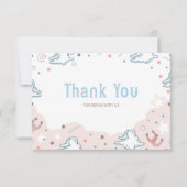 ロデオ女性のカーボーイベビーシャワーサンキューカード 招待状 (正面)