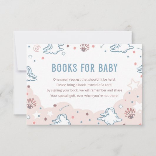 ロデオ女性のカーボーイベビーシャワーブックベビーカード 招待状 (正面)