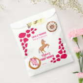 ロデオ女性のカーボーイ誕生日ピンクの牛のパターンのポニー フェイバーバッグ (封をした状態)