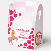 ロデオ女性のカーボーイ誕生日ピンクの牛のパターンのポニー フェイバーボックス (オープン)