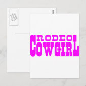 ロデオ女性のカーボーイ ポストカード (正面/裏面)
