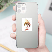 ロデオ女性のカーボーイ(C.M.ラッセル) シール (スマートフォン)
