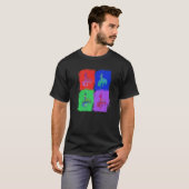 ロデオ牛カラフルポップ Tシャツ (正面フル)