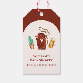 ロデオ素朴カウボーイサボットビールアーチベイビーシャワー ギフトタグ