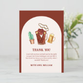 ロデオ素朴カウボーイサボットビールアーチベイビーシャワー サンキューカード (スタンド正面)