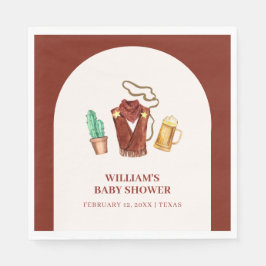 ロデオ素朴カウボーイサボットビールアーチベイビーシャワー スタンダードランチョンナプキン