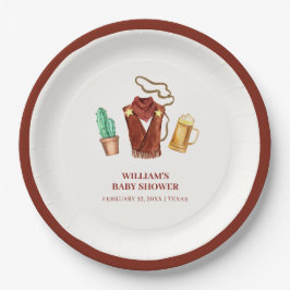 ロデオ素朴カウボーイサボットビールアーチベイビーシャワー ペーパープレート