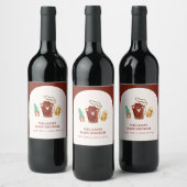 ロデオ素朴カウボーイサボットビールアーチベイビーシャワー ワインラベル (ボトル)