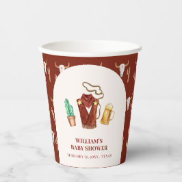 ロデオ素朴カウボーイサボットビールアーチベイビーシャワー 紙コップ