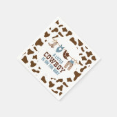 ロデオ西カウボーイ赤ちゃんシャワー スタンダードカクテルナプキン (角)