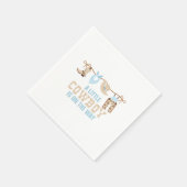 ロデオ西カウボーイ赤ちゃんシャワー スタンダードカクテルナプキン (角)