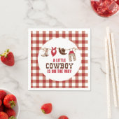 ロデオ西カウボーイ赤ちゃんシャワー スタンダードカクテルナプキン (インサイチュ)
