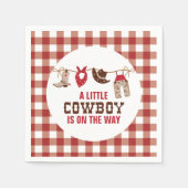 ロデオ西カウボーイ赤ちゃんシャワー スタンダードカクテルナプキン (正面)