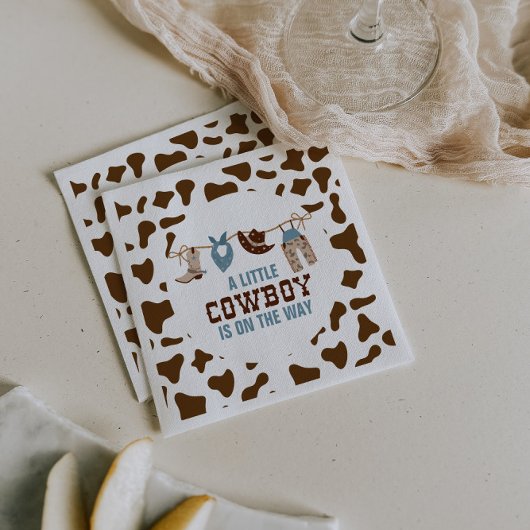 ロデオ西カウボーイ赤ちゃんシャワー スタンダードカクテルナプキン