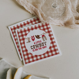 ロデオ西カウボーイ赤ちゃんシャワー スタンダードカクテルナプキン