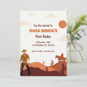 ロデオ誕生日招待状 招待状 (スタンド正面)