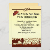 ロデオ誕生日招待状 招待状 (正面/裏面)