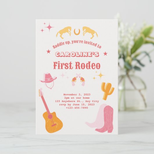 ロデオ誕生日 招待状 (スタンド正面)