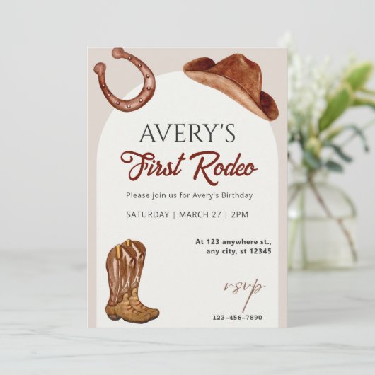ロデオ誕生日 招待状 (スタンド正面)