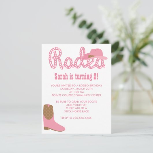 ロデオ誕生日 招待状 (スタンド正面)