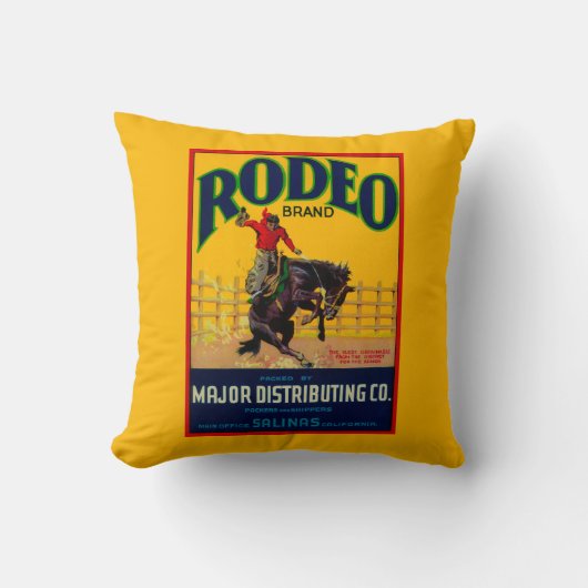 ロデオ野菜LabelSalinas、カリフォルニア クッション (正面)