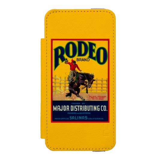 ロデオ野菜LabelSalinas、カリフォルニア Incipio iPhoneウォレットケース (フォリオ 正面)