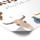 ロデオ1歳の誕生日の好意サイン ポスター (角)