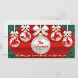 ロデオ オーナメント 輪飾り 赤い背景のカード シーズンカード