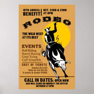 ロデオ・カウボーイ乗馬バッキング・ブロンコポスター ポスター