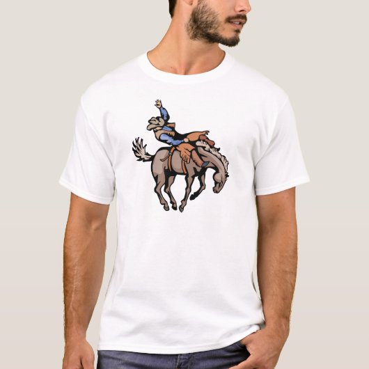 ロデオ・カウボーイ及びバッキング・ホース Tシャツ (正面)