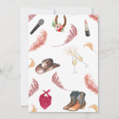 ロデオ・バチェロレッテ招待状の行程（ピンク） 招待状 (裏面)