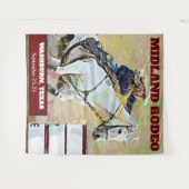 ロデオ・バレルレーシングぶら下がったのタペストリー タペストリー (正面(横))