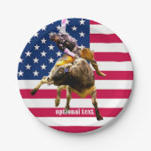 ロデオ・ブルライディング ペーパープレート (正面)