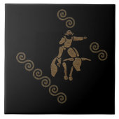 ロデオ・ブル・ライダー・オン・ザ・ロングホーン タイル (正面)