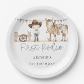 ロデオ・ボーイ誕生パーティー ペーパープレート (正面)