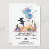 ロデオ モダンカウボーイ バースデー 招待状 (正面/裏面)