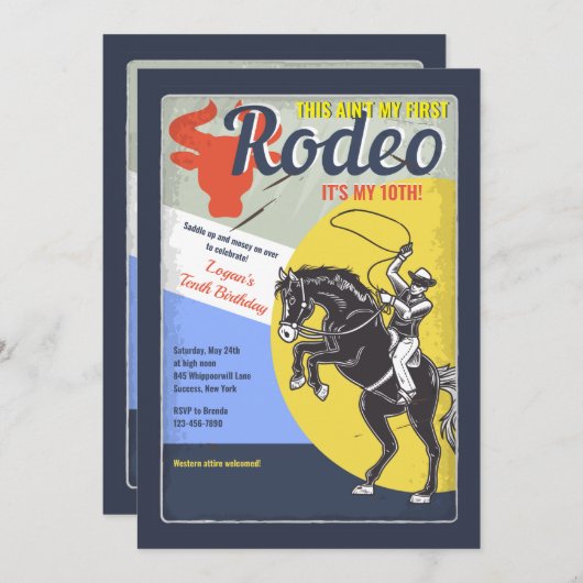 ロデオ 招待状 (正面/裏面)