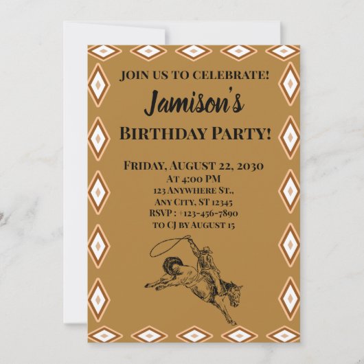 ロデオ 招待状 (正面)
