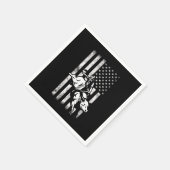 ロデオUSAフラッグブルライディングライダーカウボーイカントリーGi スタンダードカクテルナプキン (角)
