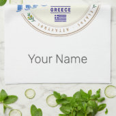 ロデギリシャヴィンテージアイランドエーゲアン土産 キッチンタオル (折り畳み)