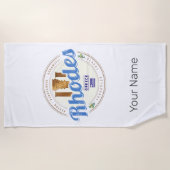 ロデギリシャヴィンテージアイランドエーゲアン土産 ビーチタオル (正面)