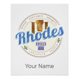 ロデギリシャヴィンテージアイランドエーゲアン土産 ポスター