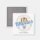 ロデギリシャヴィンテージアイランドエーゲアン土産 マグネット (正面/裏面)