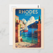 ロデスペリシャトラベルアートヴィンテージ ポストカード (正面/裏面)