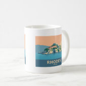 ロデスペリシャパステルトラベル中世オールドタウン コーヒーマグカップ (正面右)