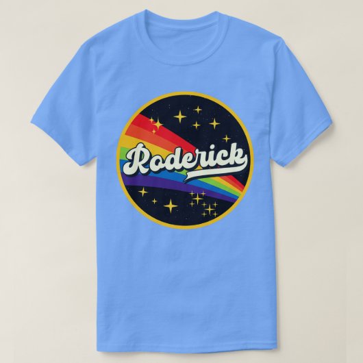ロデリックレインボーイン宇宙ヴィンテージスタイル Tシャツ (デザイン正面)