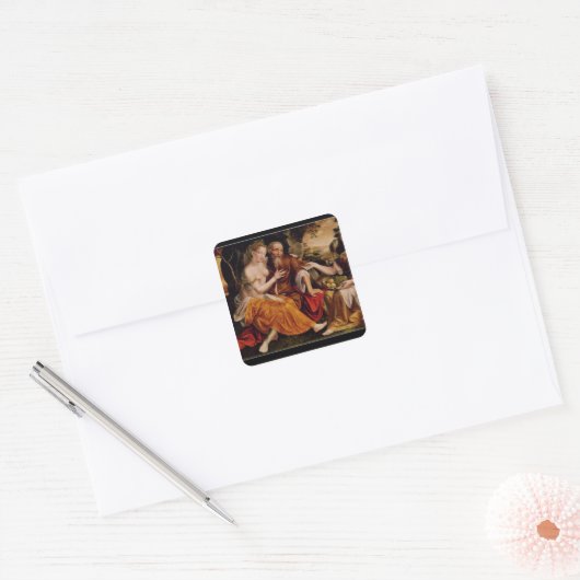 ロトとその娘, c.1565 スクエアシール (封筒)