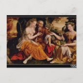 ロトとその娘， c.1565 ポストカード (正面)