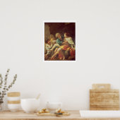 ロトと彼の娘たち, c.1630 (キャンバス上の油) ポスター (キッチン)